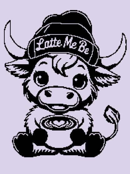 Lilac Highland Cow Graphghan Crochet Zpattern