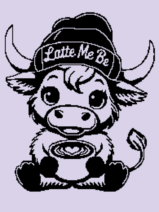 Lilac Highland Cow Graphghan Crochet Zpattern