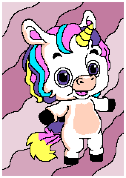 Sparkles Unicorn Crochet Graphghan Pattern