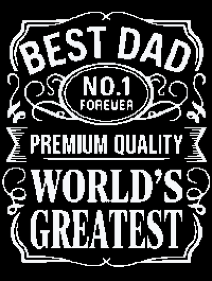 Best Dad Crochet Graphghan Pattern Blanket