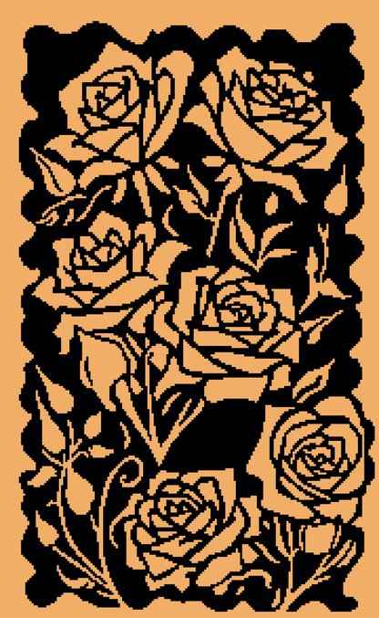 Rose Wall Graphghan Crochet Pattern