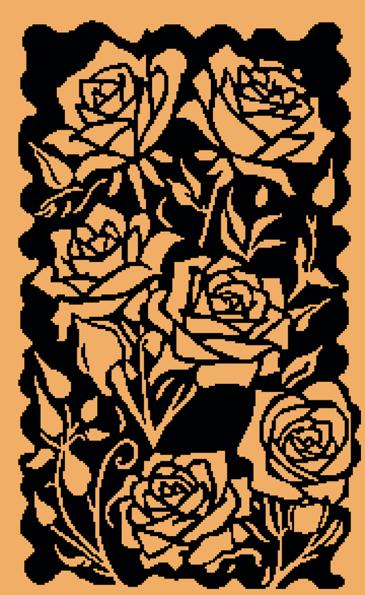 Rose Wall Graphghan Crochet Pattern