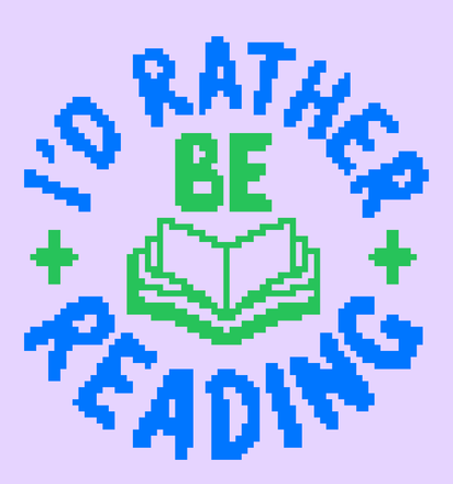Rather Be Reading Graphghan Crochet Small Panel - Beginner Friendly