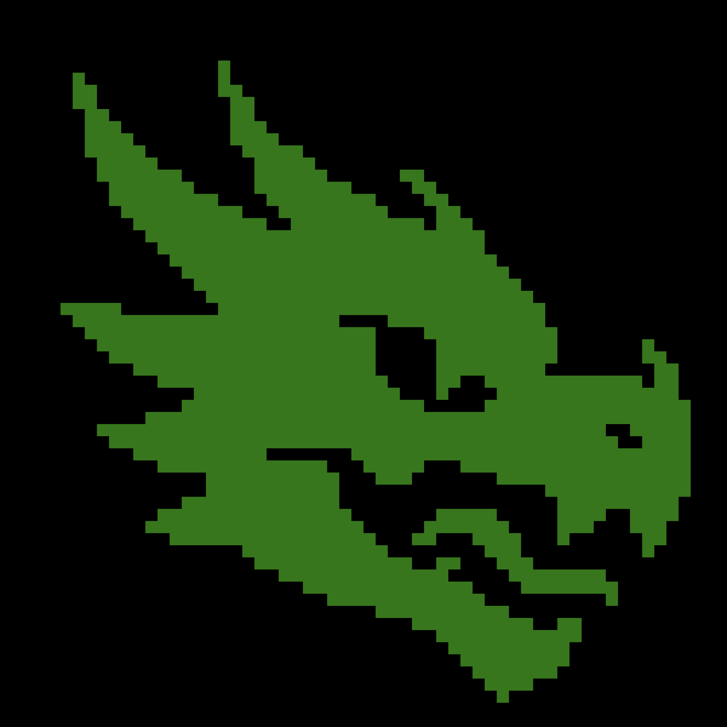Dragon Head Graphghan Crochet Small Panel - Beginner Friendly