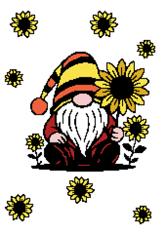 Sunflower Gnome Graphghan Crochet Pattern