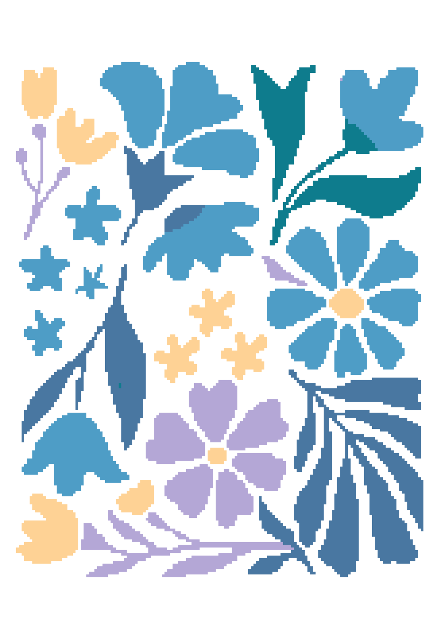 Boho Flowers Graphghan Crochet Pattern