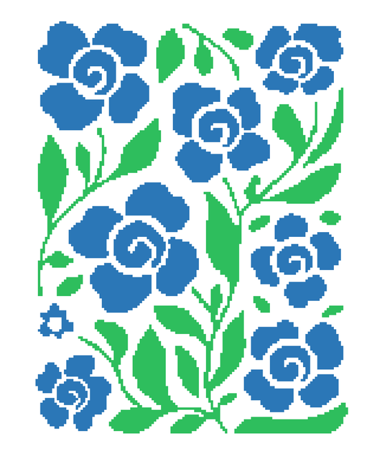 Spring Flowers Graphghan Crochet Pattern