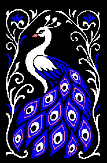 Peakcock Graphghan Crochet Pattern