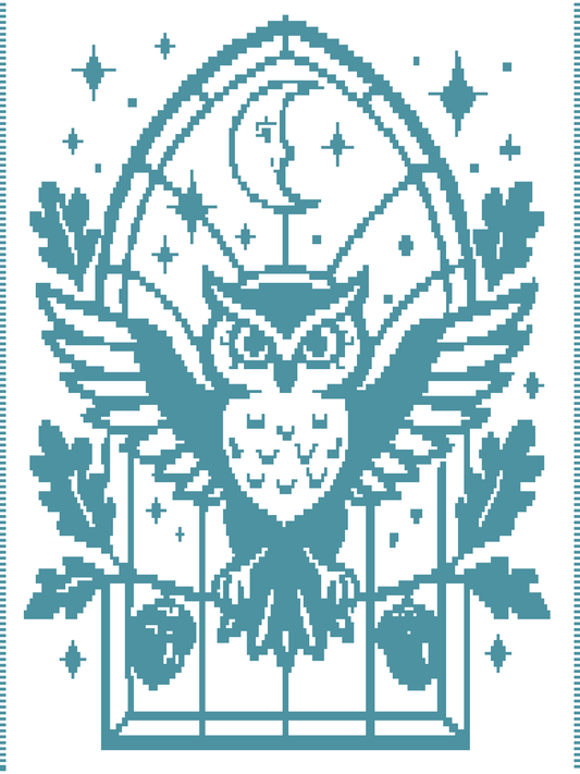 Owl Over Night Over-lay Mosaic Crochet Pattern Graphgan