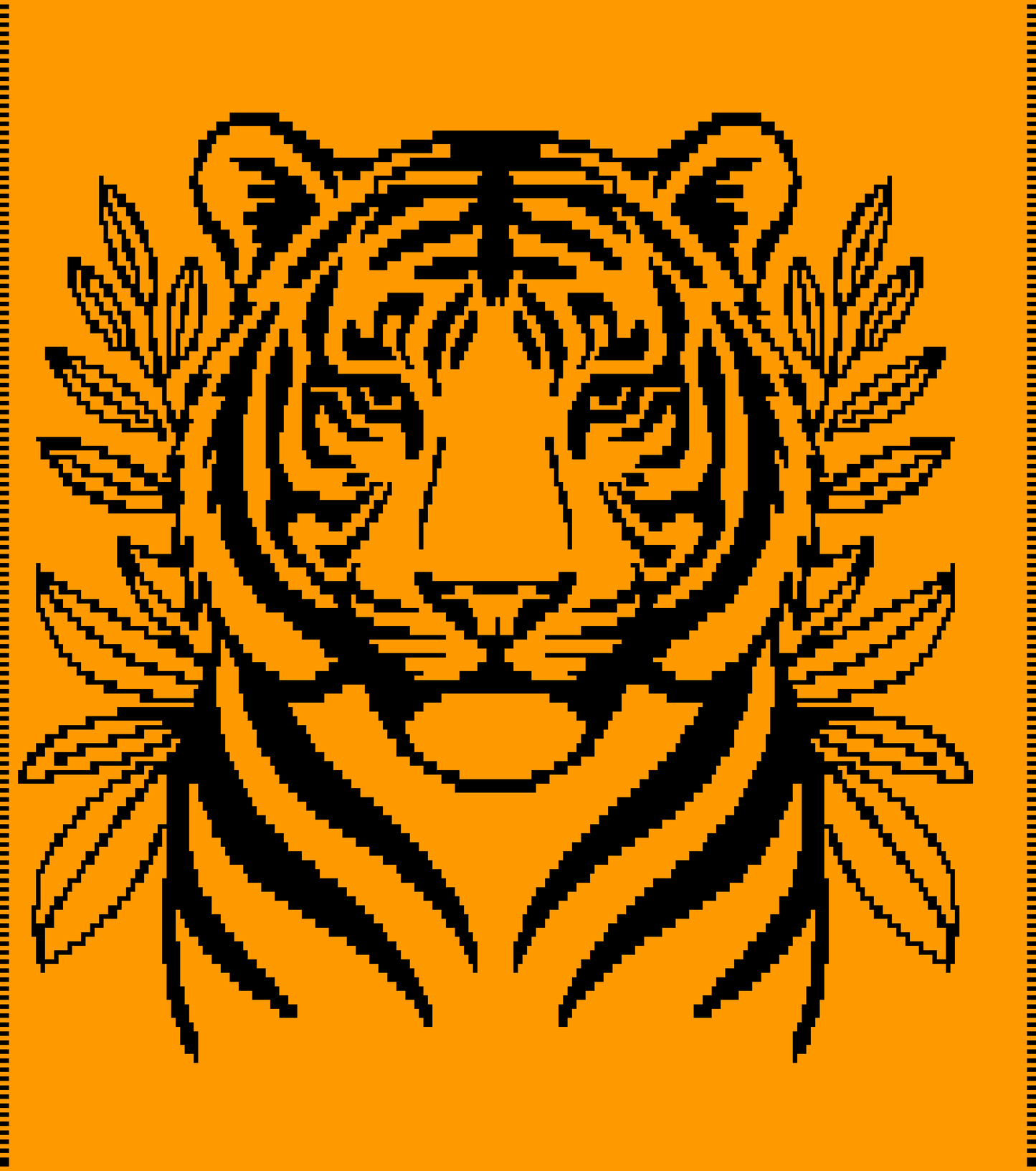 Tiger Over-lay Mosaic Crochet Pattern Graphghan