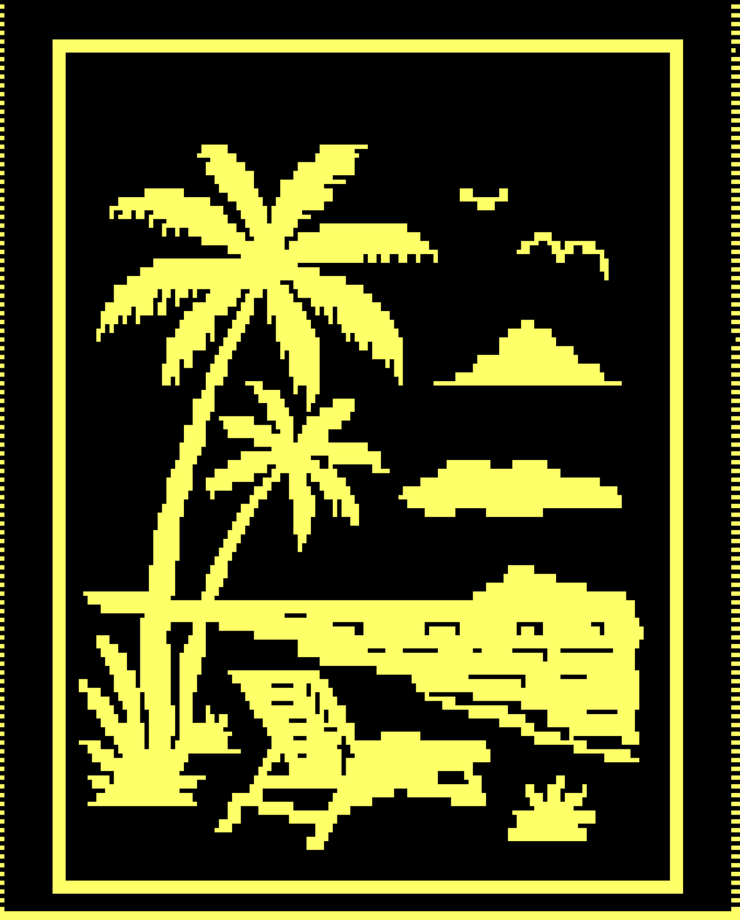 Palm Beach- Over-lay Mosaic Crochet Pattern Graphghan