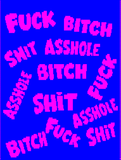 Swear Words Over-lay Mosaic Crochet Pattern Graphgan