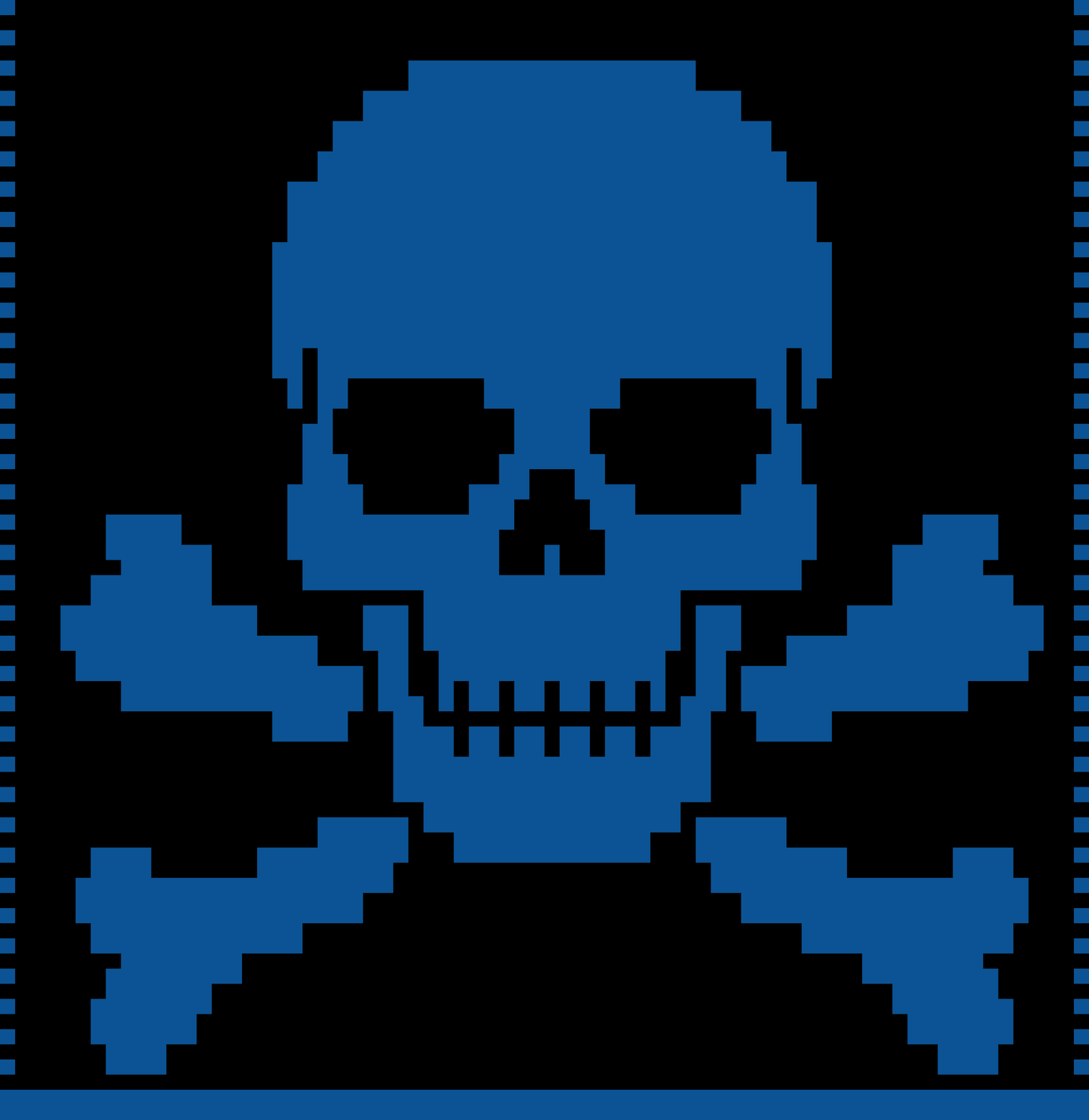 Skull Panel  Over-lay Mosaic Crochet Pattern Graphghan