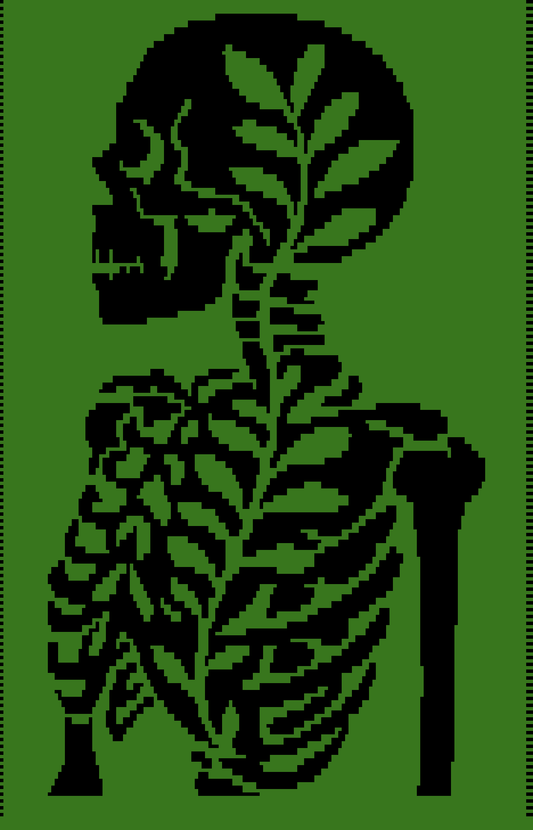 Deadly Leaves Over-lay Mosaic Crochet Pattern Graphghan