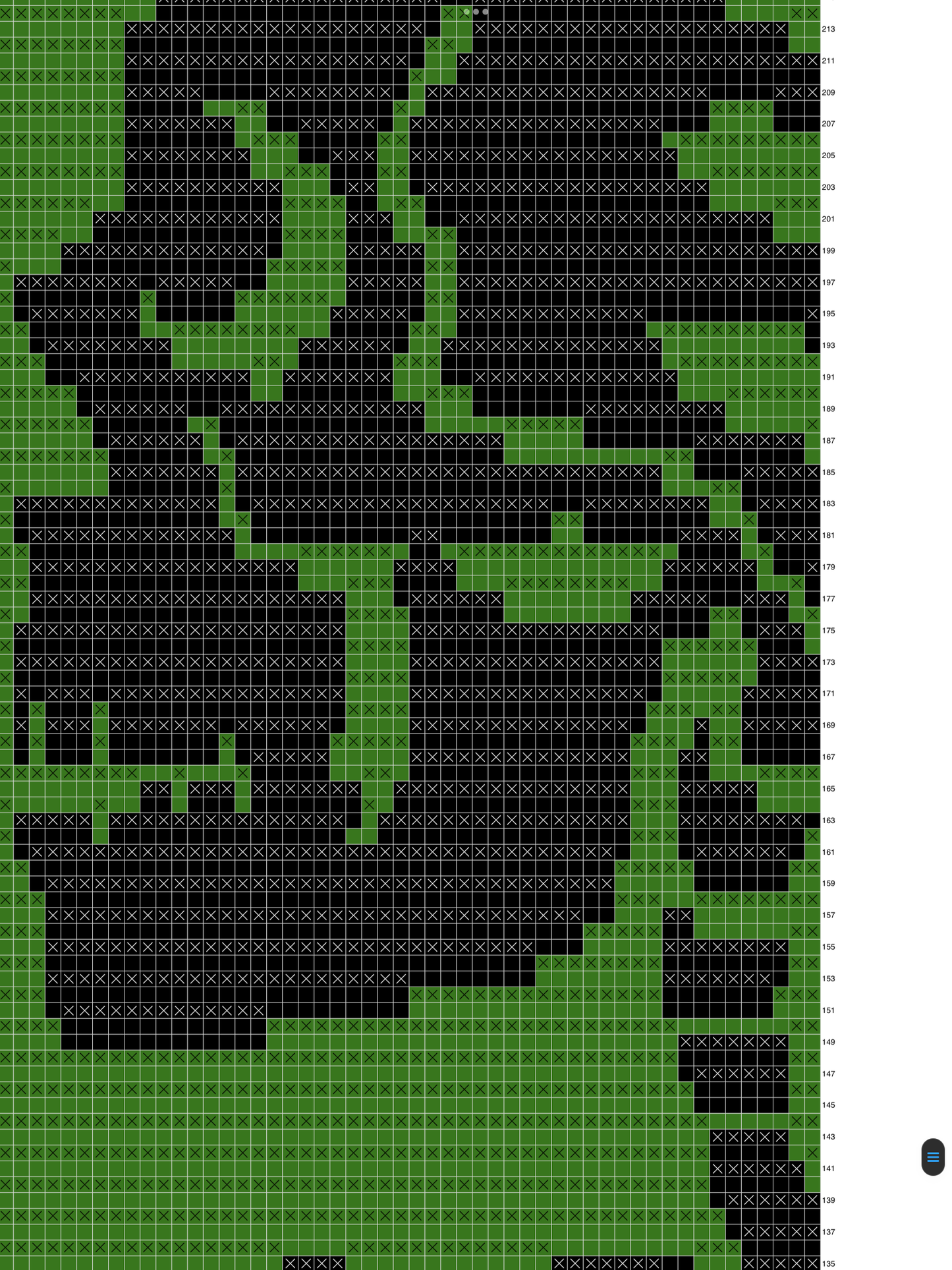 Deadly Leaves Over-lay Mosaic Crochet Pattern Graphghan