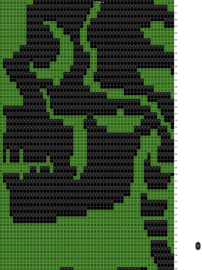 Deadly Leaves Over-lay Mosaic Crochet Pattern Graphghan
