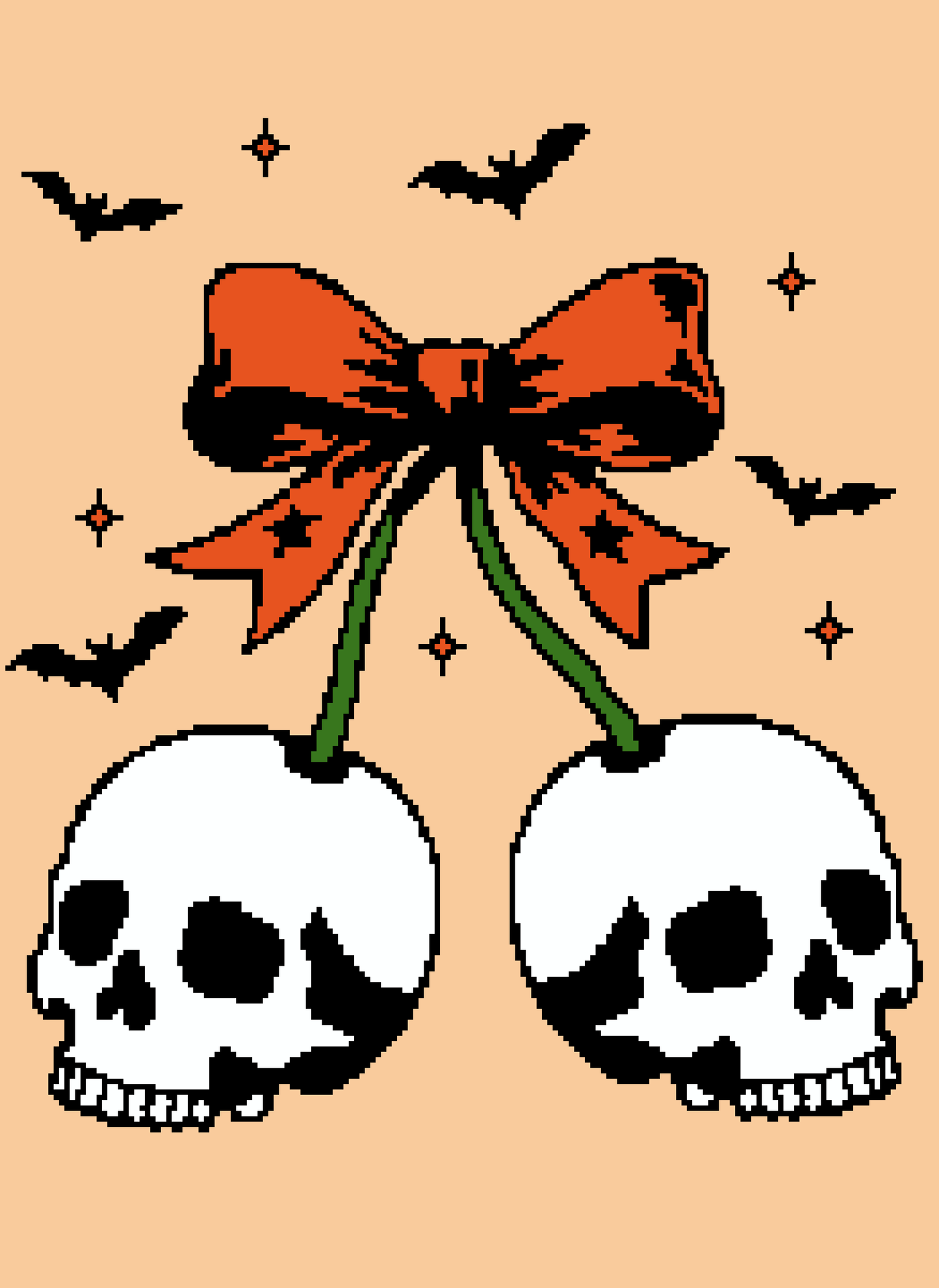 Skull Cherries Crochet Graphghan Pattern