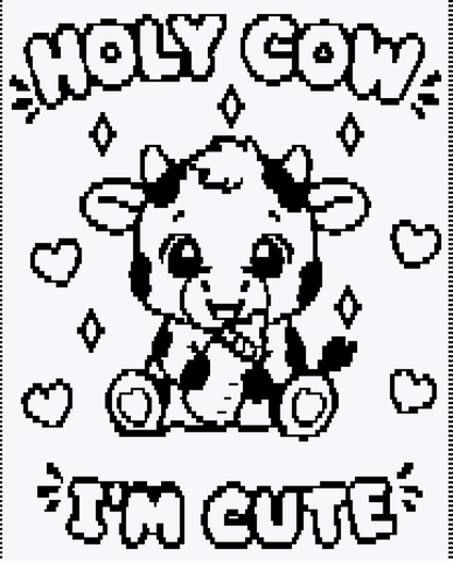 Holy Cow Over-lay Mosaic Crochet Pattern Graphghan Blanket