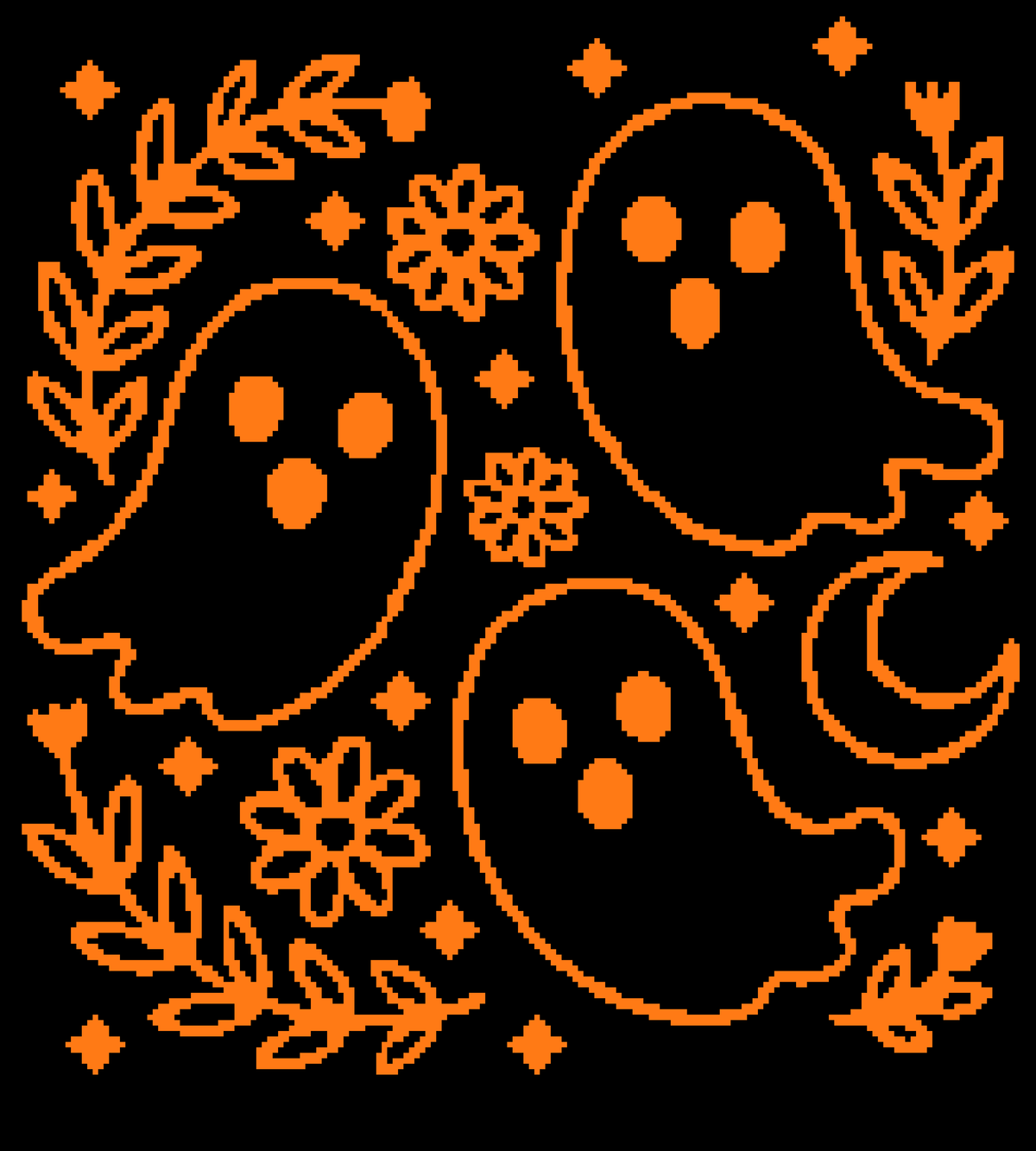 Ghosts Darkness Graphghan Crochet Pattern