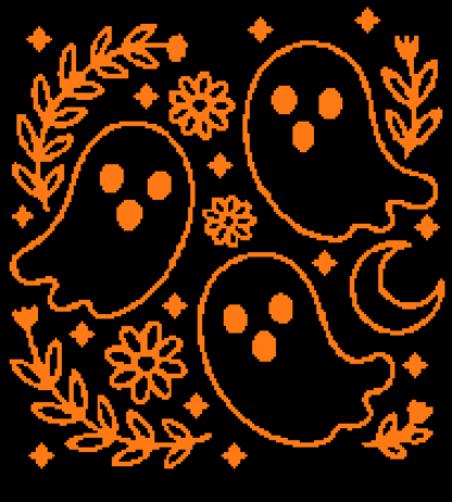 Ghosts Darkness Graphghan Crochet Pattern