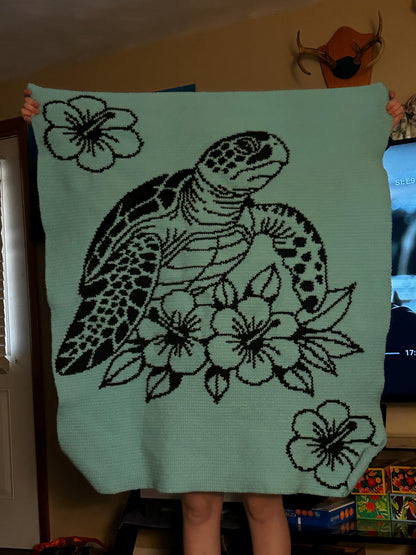 Mr Bubbles Turtle Graphghan Crochet Pattern