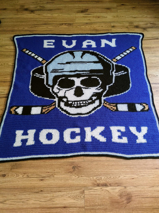 Hockey Shull Graphghan Pattern