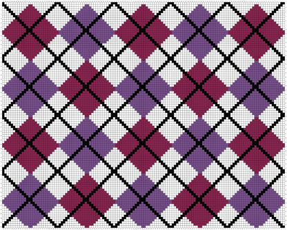 Diamond Plaid Throw Graphghan Pattern