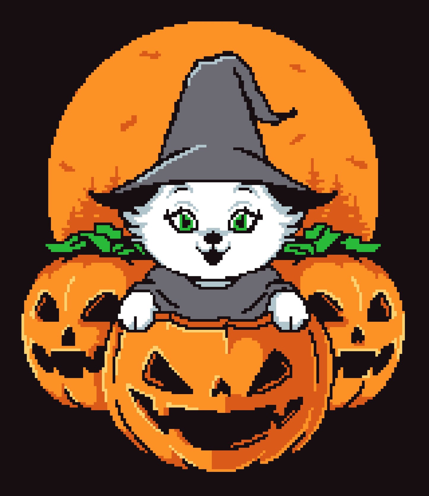 Halloween Cat Graphghan Pattern