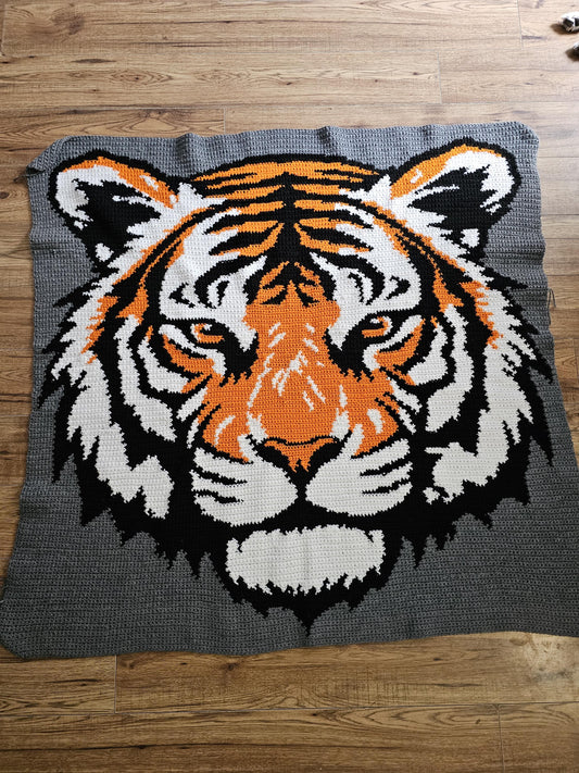 Fierce Tiger Crochet Graphghan Pattern
