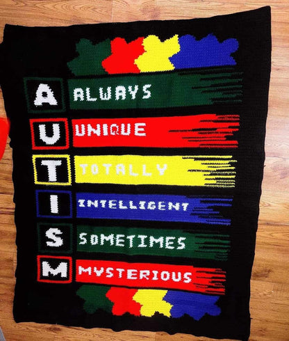Autism Inspire Graphghan Pattern