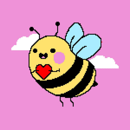 Bee Love Graphghan Pattern, Valentines Graphghan