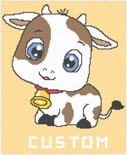 Baby Cow Graphghan Pattern