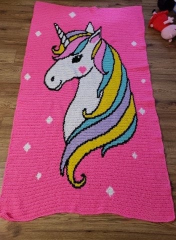 Unicorn Beauty Graphghan Pattern
