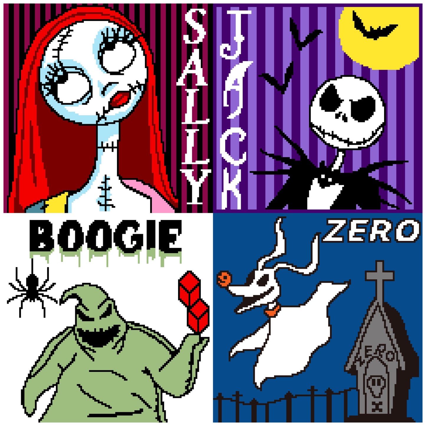 Spooky Characters  3 options Graphghan Crochet Pattern ( leaving end of October) NBC