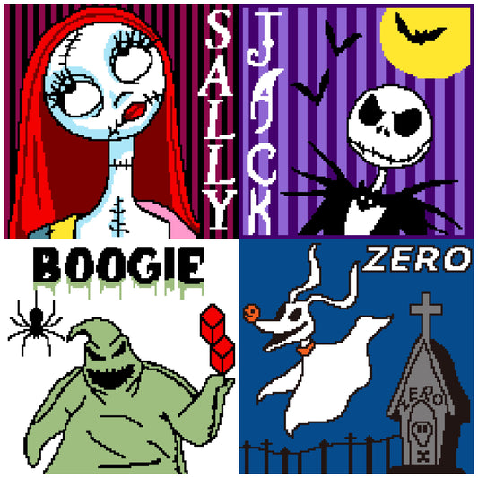 Spooky Characters  3 options Graphghan Crochet Pattern ( leaving end of October) NBC