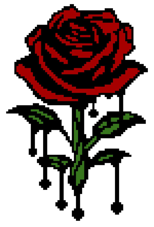 Bleeding Rose Tapestry Crochet Graphghan Pattern