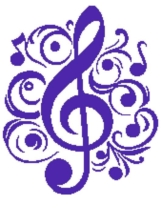 Love Of Music Crochet Graphghan Pattern, Valentines Graphghan