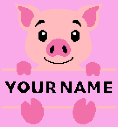 Custom Baby size Pig Graphghan Pattern