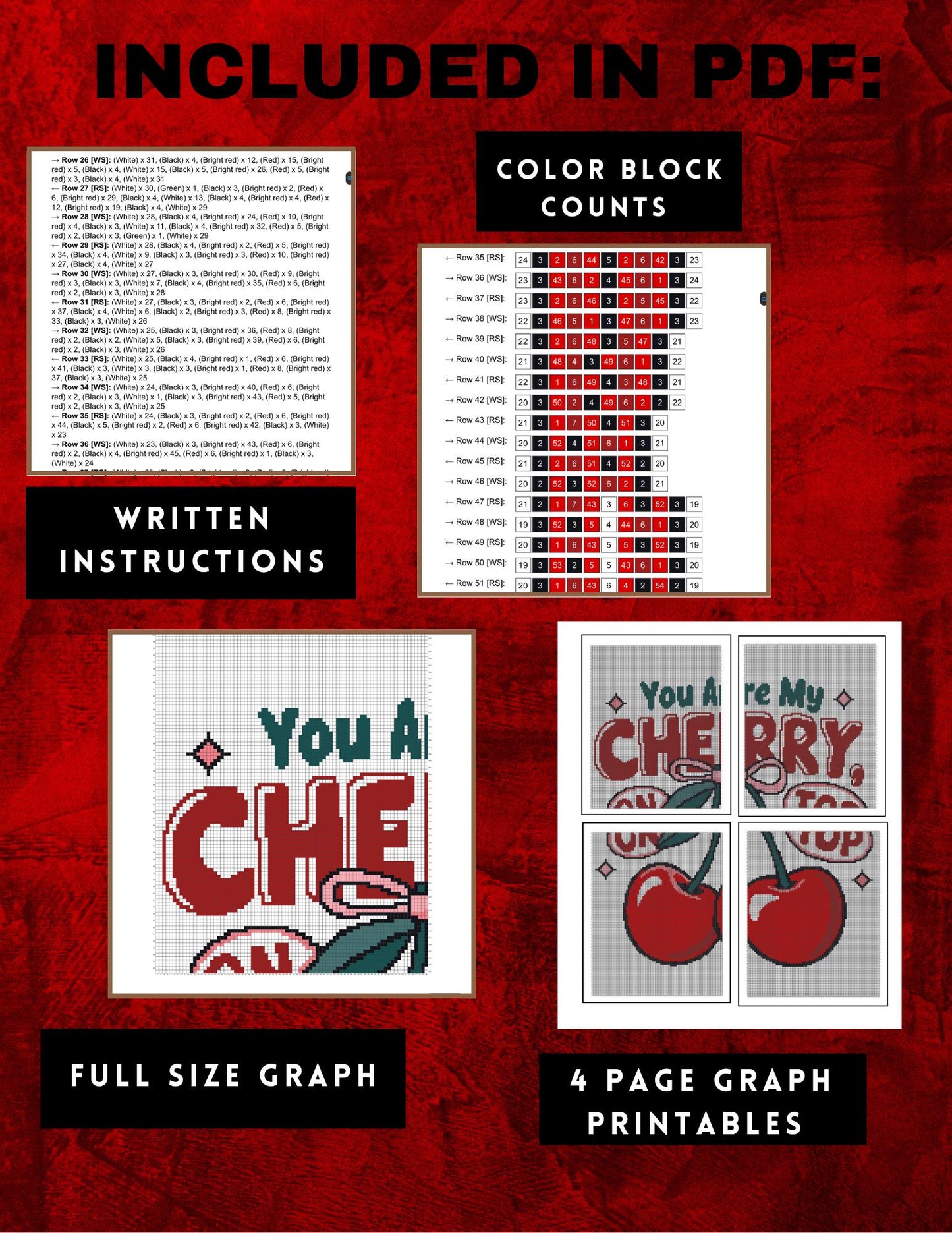 Cherry On Top Graphghan Crochet Pattern