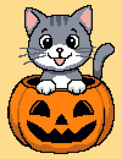 Kitty Pumpkin C2c Graphghan Crochet Pattern