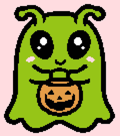 Trick Or Treat Ghost Tapestry Crochet Graphghan Pattern