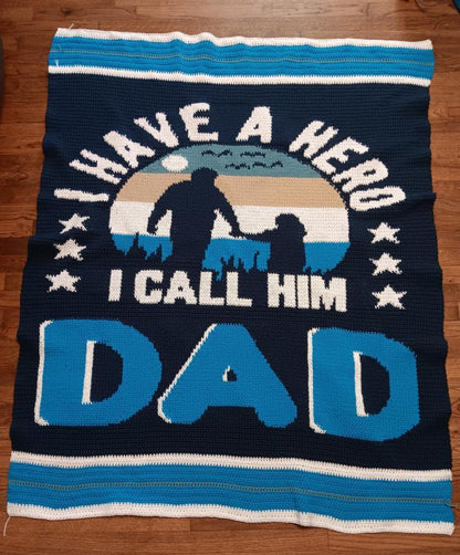 My Dads A Hero Graphghan Crochet Pattern