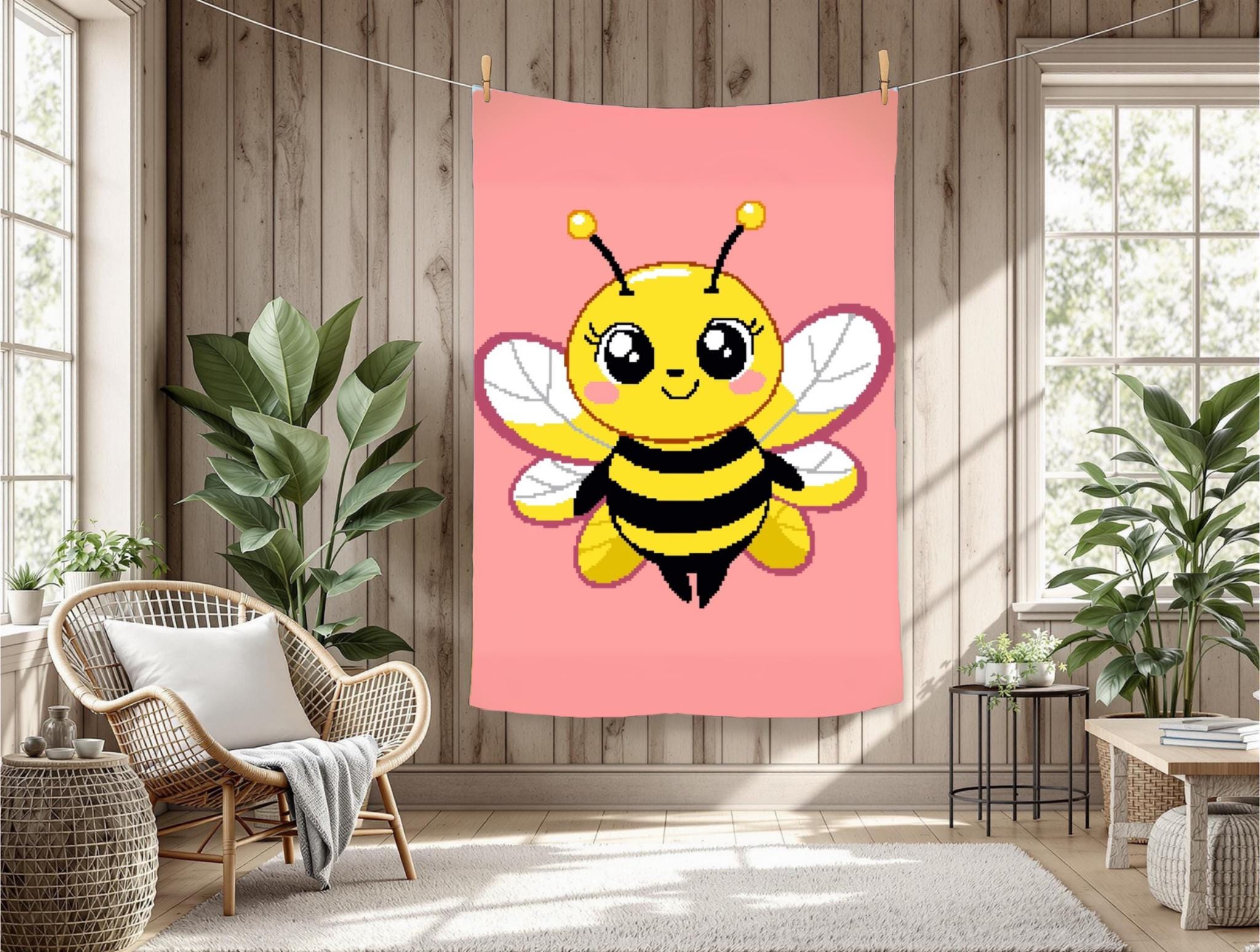 Spring Bee Crochet Graphghan Pattern – EndlessknotzCanada