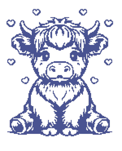 Daisy cow Crochet Graphghan Crochet Pattern