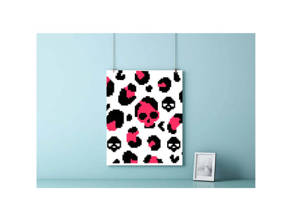 Skull Cheetah Tapestry Crochet Graphghan Pattern
