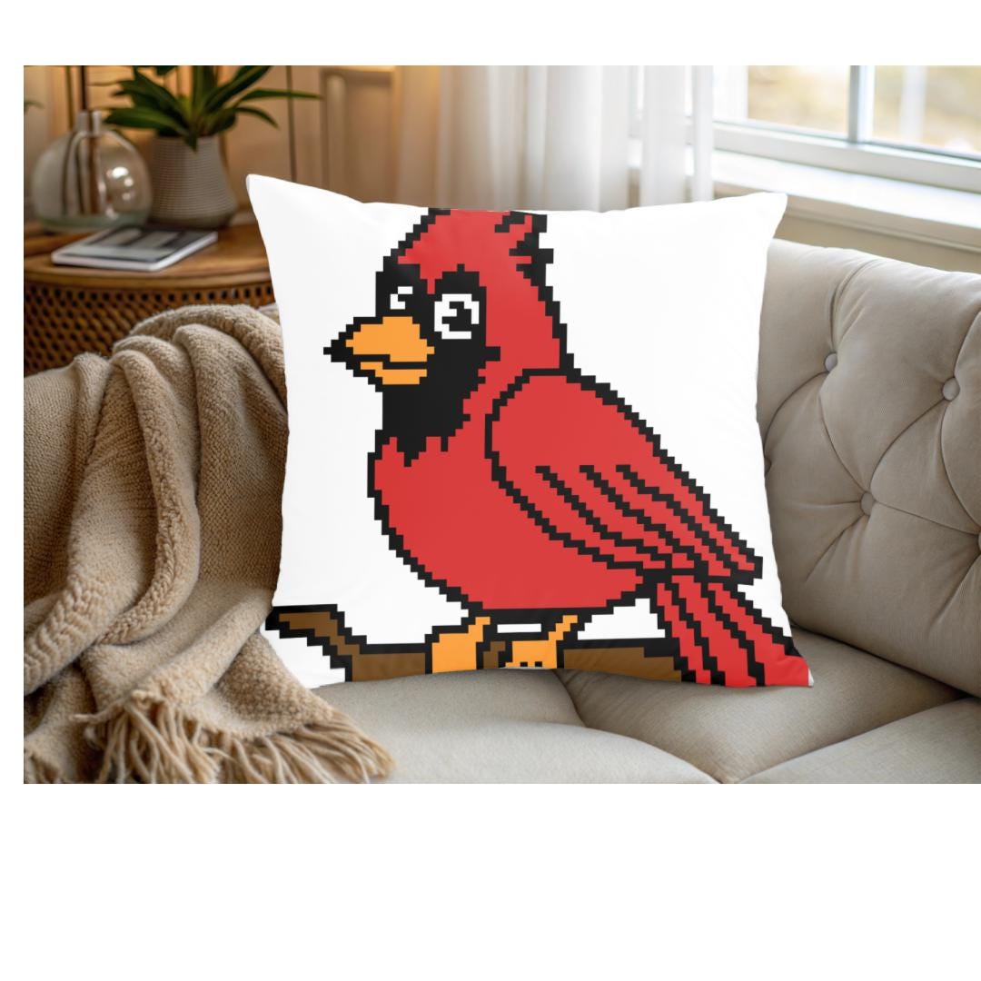 Cardinal tapestry/pillow Crochet Graphghan Pillow Pattern