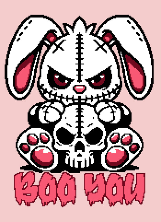 Boo you Bunny Crochet Graphghan Pattern