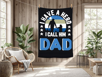 My Dads A Hero Graphghan Crochet Pattern