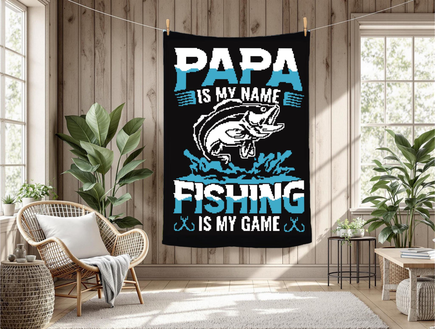 Papa Is my Name  Crochet Graphghan Pattern,
