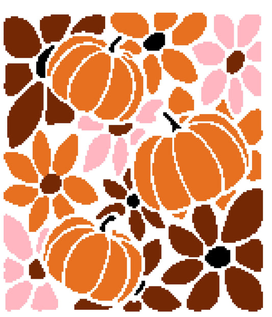 Pumpkin  Patchy Crochet Graphghan Pattern